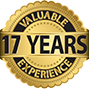 17 Years valuable experience